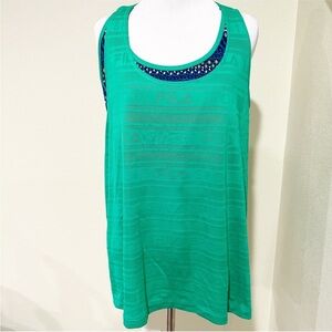 Fila Sports Bra Swing Ribbon Tank Size 1X Pullover Athletic Top